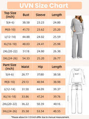 UVN Fall 2 Peice outfit set for Women Color Block Tops and Wide Leg Pants Ladies Sweatsuit Casual Matching Set