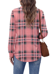 Fantaslook V Neck Button Sweatshirt for Women Pullover Long Sleeve Shirts Fall Fashion Tunic Tops
