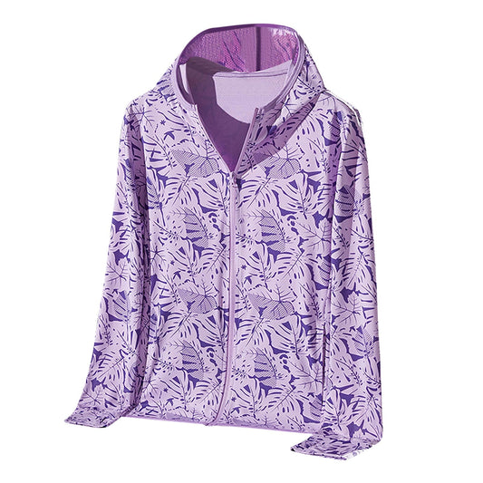 Drses Women's Fashion Casual Slim Fit Solid Color Long Sleeved Hooded Breathable, UV Resistant and Sunscreen Clothing