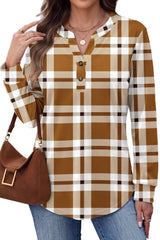Fantaslook V Neck Button Sweatshirt for Women Pullover Long Sleeve Shirts Fall Fashion Tunic Tops