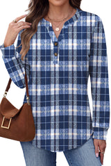 Fantaslook V Neck Button Sweatshirt for Women Pullover Long Sleeve Shirts Fall Fashion Tunic Tops