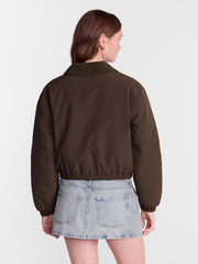 No Boundaries Boxy Puffer Barn Jacket, Women's and Women's Plus XXS-4X