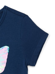 Wonder Nation Girls Embroidered Graphic T-Shirt with Short Sleeves, Sizes 4-18 & Plus