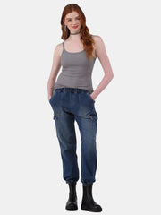 No Boundaries Ribbed Cami Top, Women's XXS-XXL