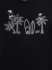 Wonder Nation Girls Embroidered Graphic T-Shirt with Short Sleeves, Sizes 4-18 & Plus
