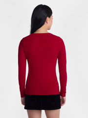 No Boundaries Women's Long-Sleeve Crewneck Tee