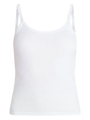 No Boundaries Women's Pointelle Tank Top, Vivid White, Sizes XXS-XXL