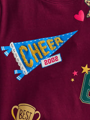 Wonder Nation Girls Embroidered Graphic T-Shirt with Short Sleeves, Sizes 4-18 & Plus