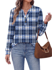 Fantaslook V Neck Button Sweatshirt for Women Pullover Long Sleeve Shirts Fall Fashion Tunic Tops