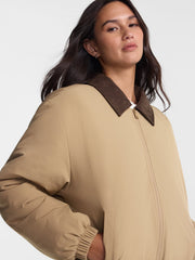 No Boundaries Boxy Puffer Barn Jacket, Women's and Women's Plus XXS-4X