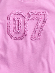 Wonder Nation Girls Embroidered Graphic T-Shirt with Short Sleeves, Sizes 4-18 & Plus