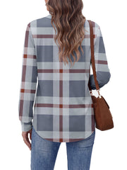 Fantaslook V Neck Button Sweatshirt for Women Pullover Long Sleeve Shirts Fall Fashion Tunic Tops