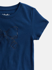 Wonder Nation Girls Embroidered Graphic T-Shirt with Short Sleeves, Sizes 4-18 & Plus