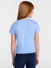 Wonder Nation Girls Embroidered Graphic T-Shirt with Short Sleeves, Sizes 4-18 & Plus