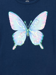 Wonder Nation Girls Embroidered Graphic T-Shirt with Short Sleeves, Sizes 4-18 & Plus