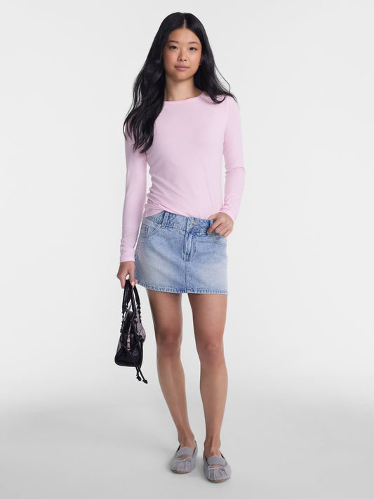 No Boundaries Women's Long-Sleeve Crewneck Tee