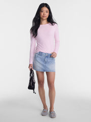No Boundaries Women's Long-Sleeve Crewneck Tee