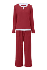 UVN Fall 2 Peice outfit set for Women Color Block Tops and Wide Leg Pants Ladies Sweatsuit Casual Matching Set