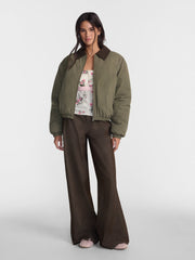 No Boundaries Boxy Puffer Barn Jacket, Women's and Women's Plus XXS-4X