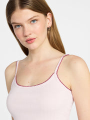 No Boundaries Women's Pointelle Tank Top, Vivid White, Sizes XXS-XXL
