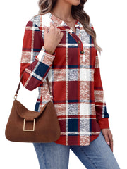 Fantaslook V Neck Button Sweatshirt for Women Pullover Long Sleeve Shirts Fall Fashion Tunic Tops