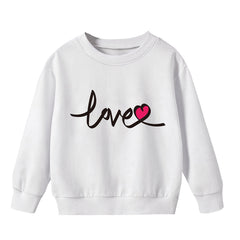Mikilon Girls ClothesSize 3-8 Plus Velvet and Thicken Clothes Comfortable Cute Printed Long Sleeve Shirts Fall and Winter Casual Thermal Pullover Sweatshirts