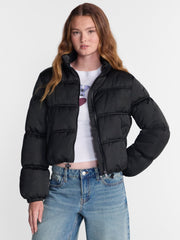 No Boundaries Bubble Hem Puffer Jacket, Women's and Women's Plus XXS-4X