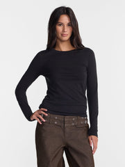 No Boundaries Women's Long-Sleeve Crewneck Tee