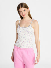 No Boundaries Women's Pointelle Tank Top, Vivid White, Sizes XXS-XXL