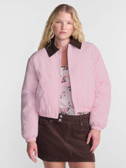 No Boundaries Boxy Puffer Barn Jacket, Women's and Women's Plus XXS-4X
