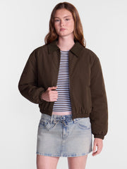 No Boundaries Boxy Puffer Barn Jacket, Women's and Women's Plus XXS-4X