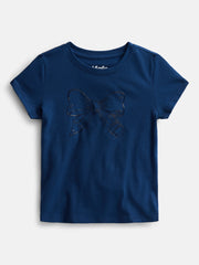 Wonder Nation Girls Embroidered Graphic T-Shirt with Short Sleeves, Sizes 4-18 & Plus
