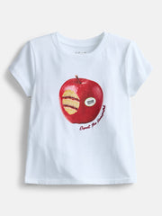 Wonder Nation Girls Embroidered Graphic T-Shirt with Short Sleeves, Sizes 4-18 & Plus