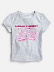 Wonder Nation Girls Embroidered Graphic T-Shirt with Short Sleeves, Sizes 4-18 & Plus