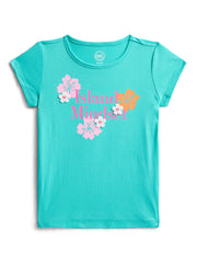Wonder Nation Girls Embroidered Graphic T-Shirt with Short Sleeves, Sizes 4-18 & Plus