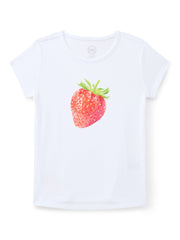 Wonder Nation Girls Embroidered Graphic T-Shirt with Short Sleeves, Sizes 4-18 & Plus