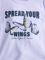 Wonder Nation Girls Embroidered Graphic T-Shirt with Short Sleeves, Sizes 4-18 & Plus