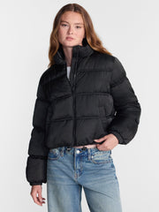 No Boundaries Bubble Hem Puffer Jacket, Women's and Women's Plus XXS-4X