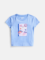Wonder Nation Girls Embroidered Graphic T-Shirt with Short Sleeves, Sizes 4-18 & Plus