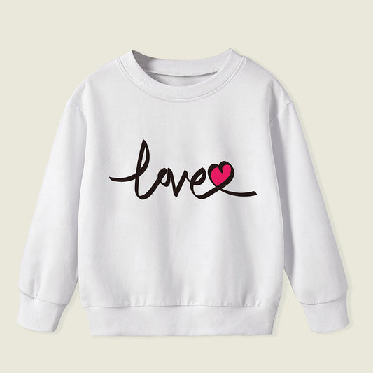 Mikilon Girls ClothesSize 3-8 Plus Velvet and Thicken Clothes Comfortable Cute Printed Long Sleeve Shirts Fall and Winter Casual Thermal Pullover Sweatshirts