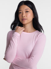 No Boundaries Women's Long-Sleeve Crewneck Tee