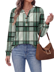 Fantaslook V Neck Button Sweatshirt for Women Pullover Long Sleeve Shirts Fall Fashion Tunic Tops