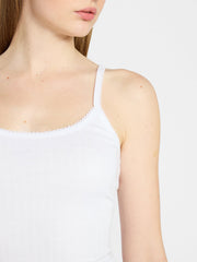 No Boundaries Women's Pointelle Tank Top, Vivid White, Sizes XXS-XXL
