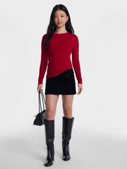 No Boundaries Women's Long-Sleeve Crewneck Tee