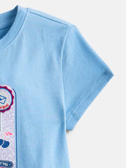 Wonder Nation Girls Embroidered Graphic T-Shirt with Short Sleeves, Sizes 4-18 & Plus