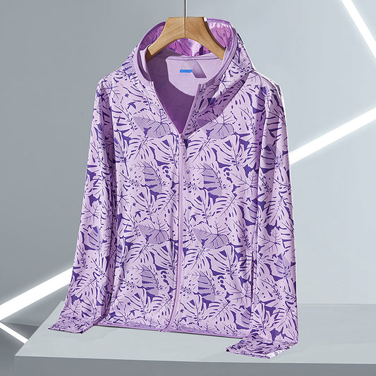 Drses Women's Fashion Casual Slim Fit Solid Color Long Sleeved Hooded Breathable, UV Resistant and Sunscreen Clothing