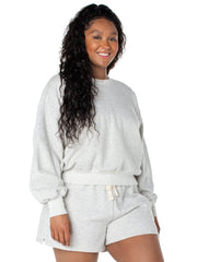 Celebrity Pink Women's and Women's Plus Oversized Boyfriend Sweatshirt, Sizes XS-4X